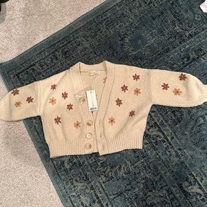 Rylee + Cru Boxy Crop Cardigan Fall Colors